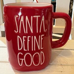 Rae Dunn Red Santa Define Good Mug
